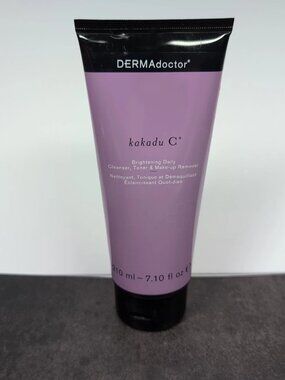 Dermadoctor Kakadu C Brightening Daily Cleanser Toner Make Up Remover 7.10oz